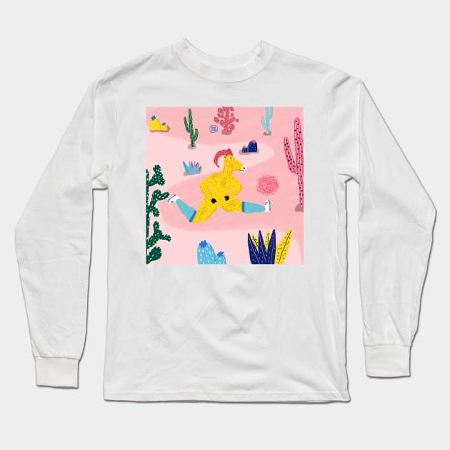 Trekking the desert Long Sleeve T-Shirt by Iruksson